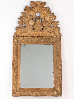 Ornate Baroque Style Giltwood Carved Mirror, Sweden Late 19th C.