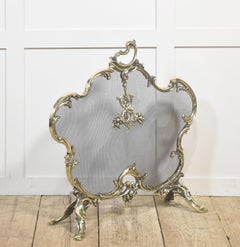 Ornate Brass Fire Screen