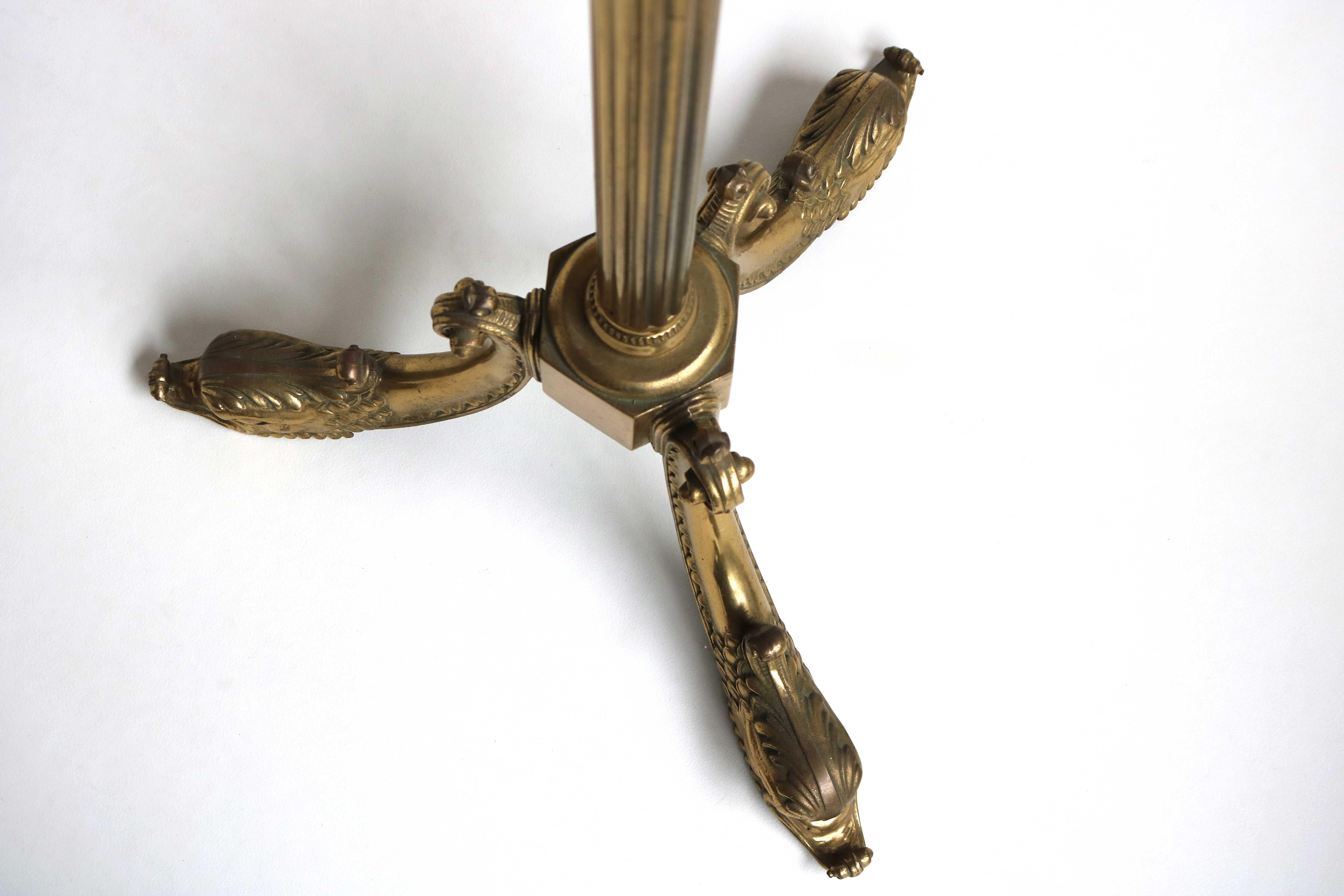 Ornate Brass Free Standing Coat Hat Rack Italian Hall Tree Stand Dolphin, 1960s For Sale 10