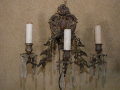 Ornate Bronze Rococo Wall Sconce