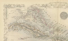 Ornate Cartography of Colonial Grandeur: The West India Islands around 1851