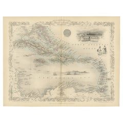 Ornate Cartography of Colonial Grandeur: The West India Islands around 1851