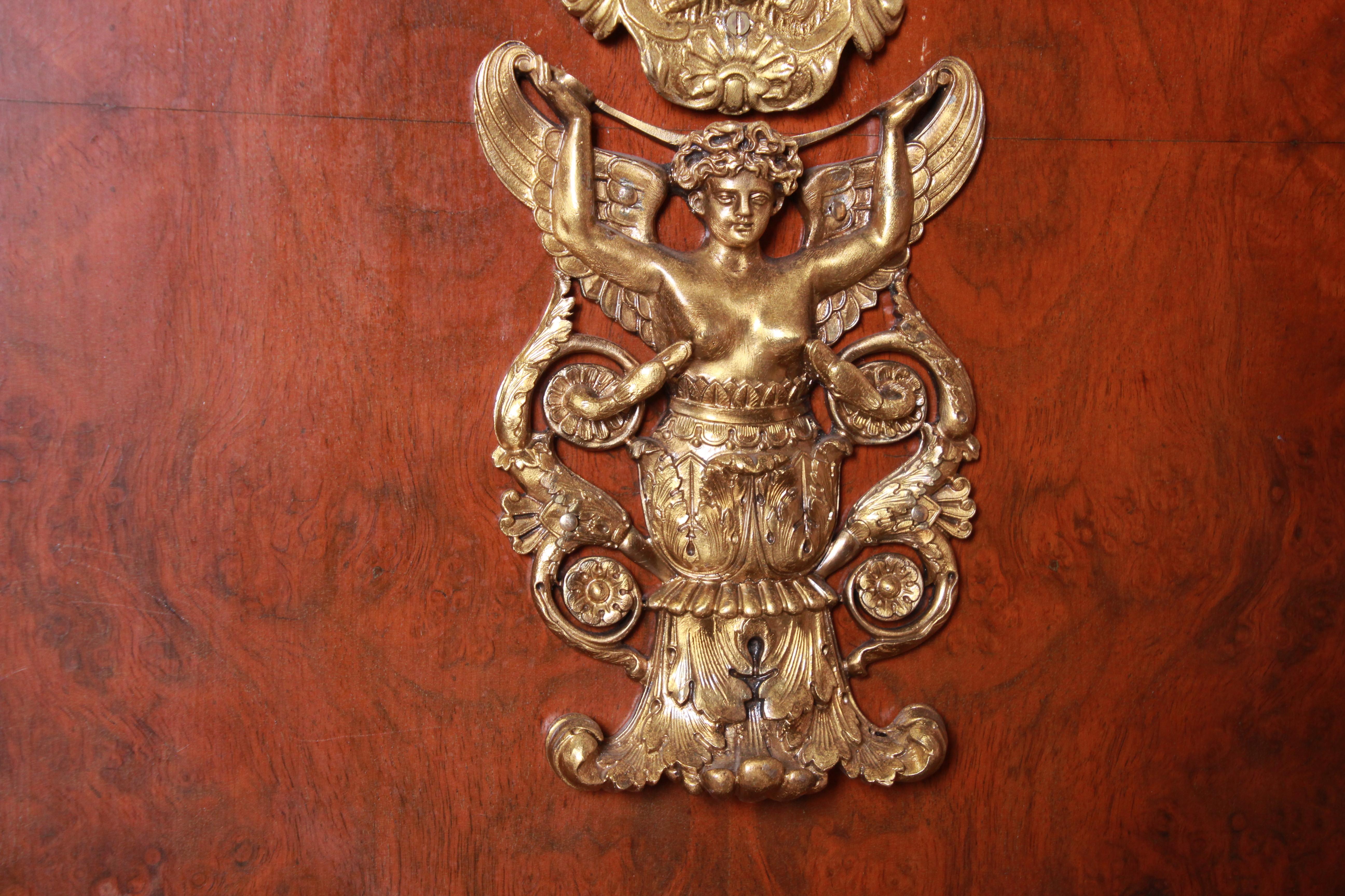 Ornate Carved Burled Walnut and Ormolu Mounted Bar Cabinet, circa 1920s 6