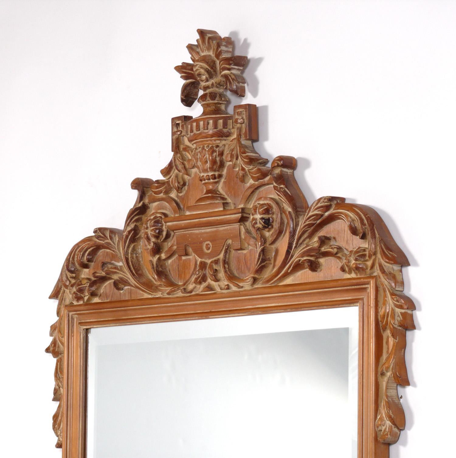 Regency Ornate Carved Pine Mirror 54.5