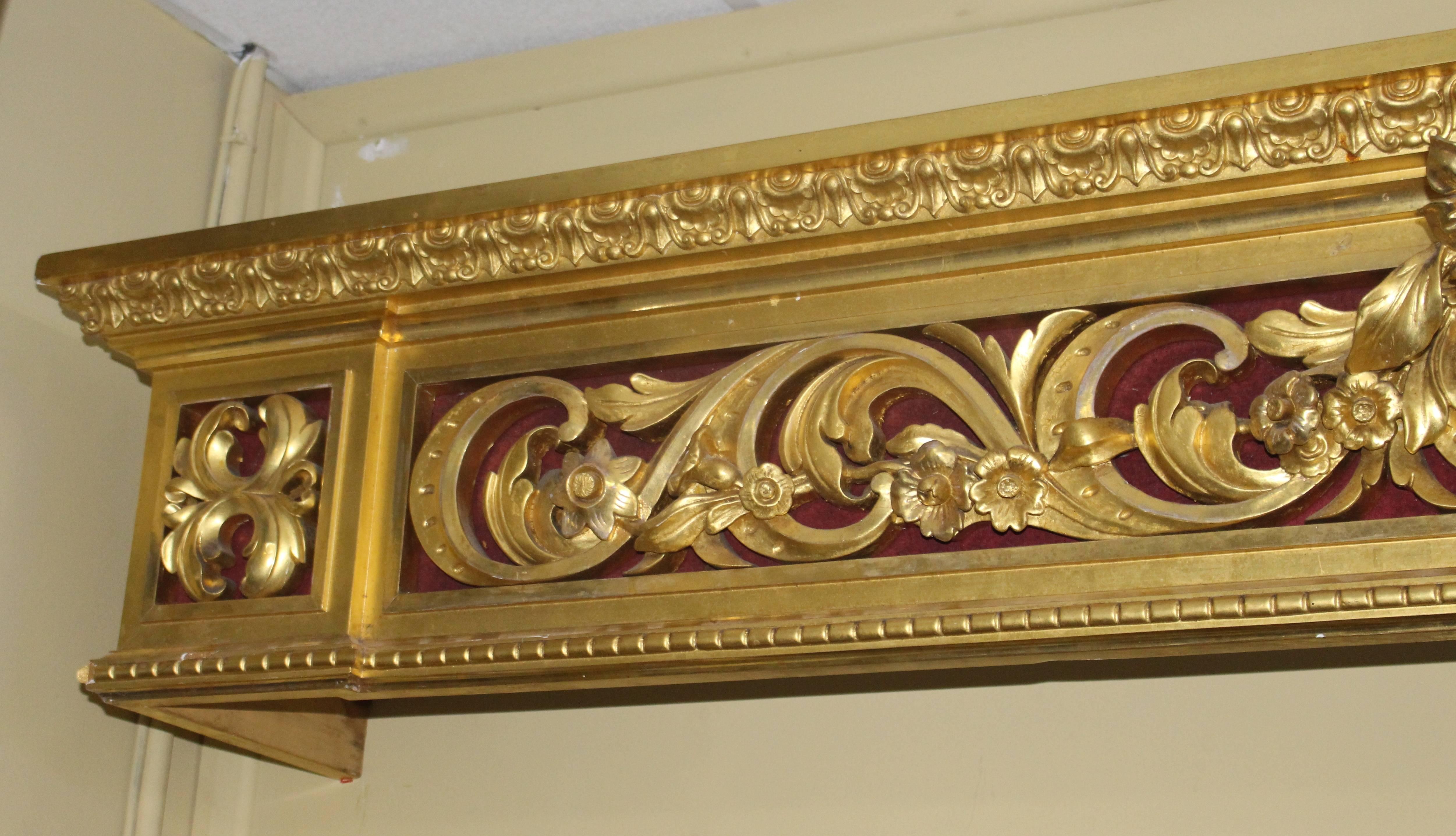 Period	
c.1830, English

Maker	
D.J.McLauchlan, carver & gilder, No.3 Printing House Square, Blackfriars, London

Decoration	
Carved wood composition with true gold leaf gilded finish

Condition	
Offered in very good condition commensurate with age.