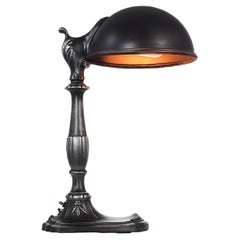 Ornate Cast Darkened Aluminum Jewelers Counter Lamp