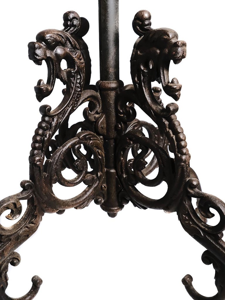 Ornate Cast Iron Coat Rack, Umbrella Stand at 1stDibs