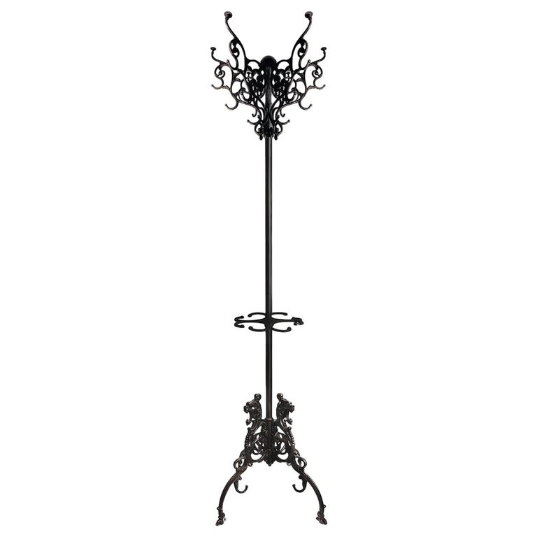 Ornate Cast Iron Coat Rack, Umbrella Stand at 1stDibs