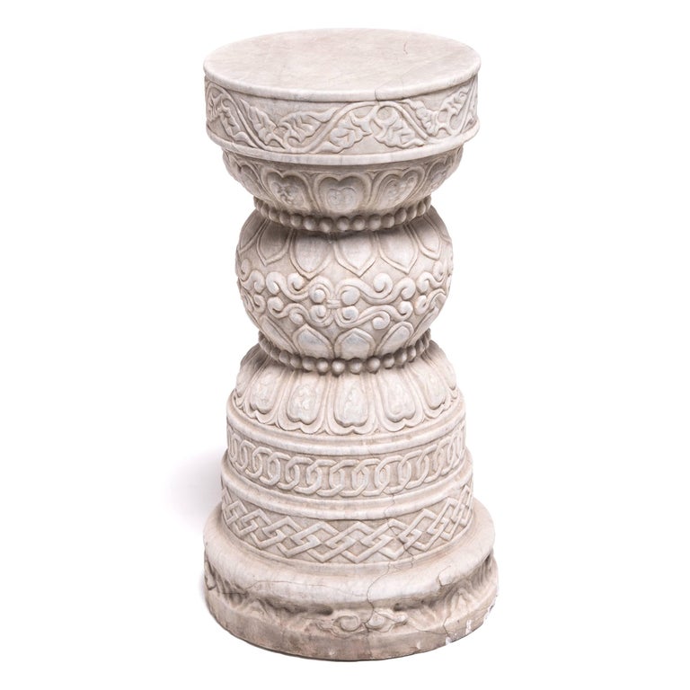 Ornate Chinese Marble Pedestal at 1stDibs