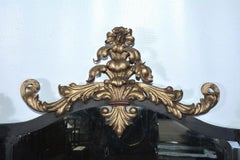 Ornate Chippendale Style Tole Metal Frame Mirror