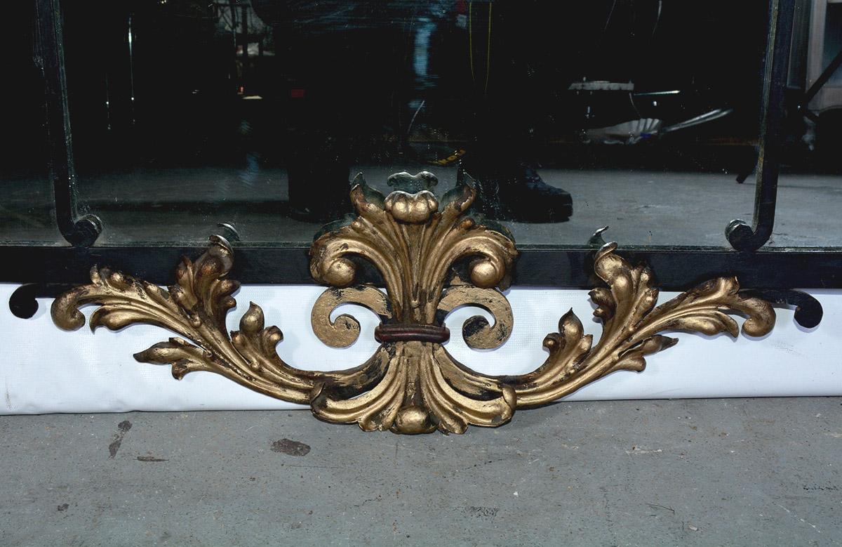 Ornate Chippendale Style Tole Metal Frame Mirror In Good Condition For Sale In Sheffield, MA