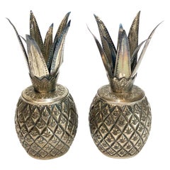 Ornate Continental Silver Pineapple Form Boxes