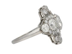 Ornate Diamond Cluster Ring, circa 1920