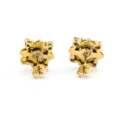 Ornate Diamond Earrings in 18k Yellow Gold