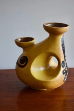 Ornate Double Neck Ceramic Vase