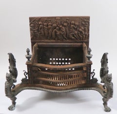 Ornate Fireplace Insert Coal Grate by Wm. Jackson