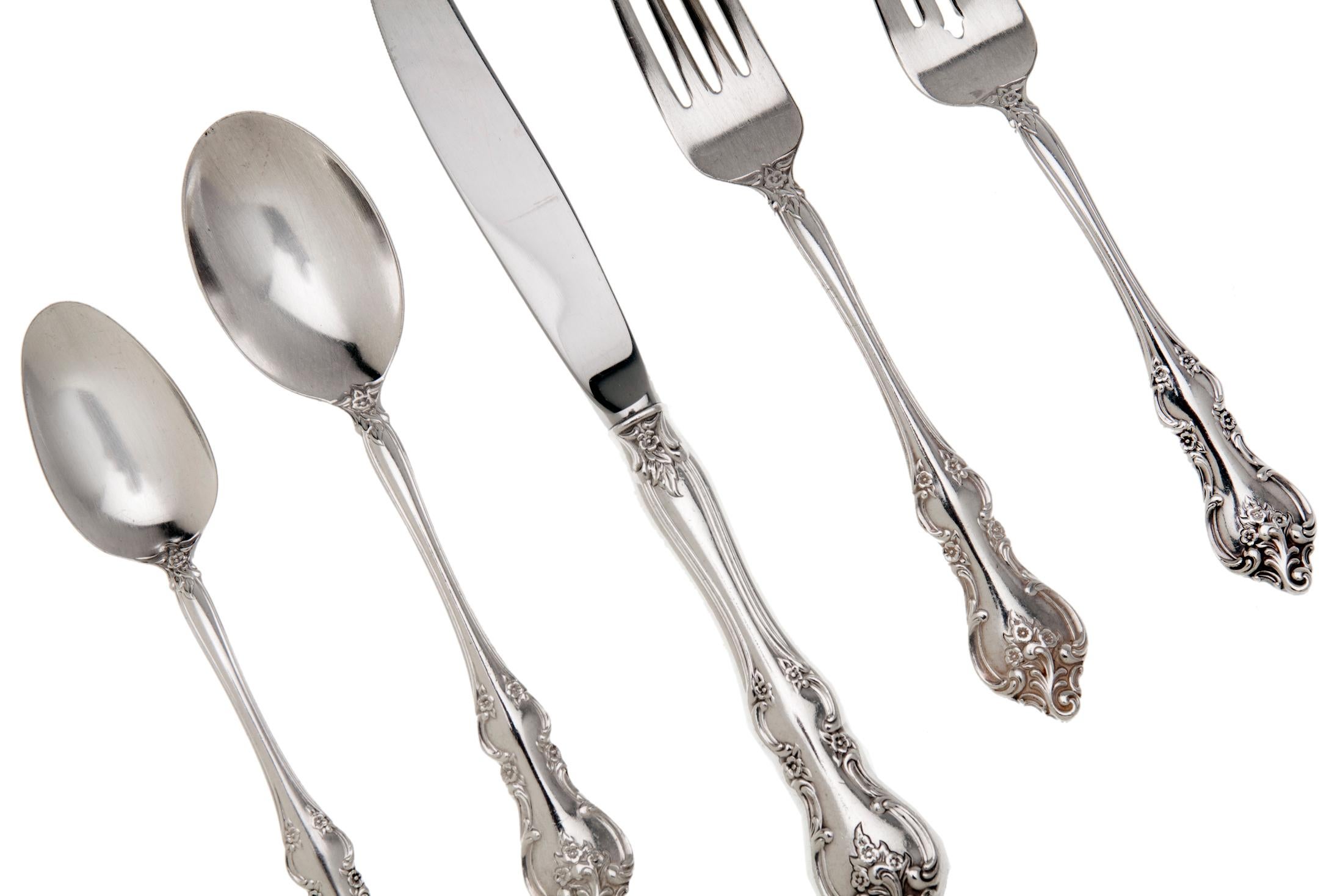 North American Ornate Flatware Complete Service for 12; and 6 additional place settings