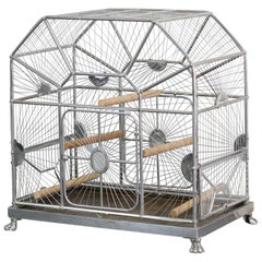 Cage à oiseaux Art Déco française ornée:: vers 1920