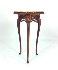 Ornate French Brass Lamp Table