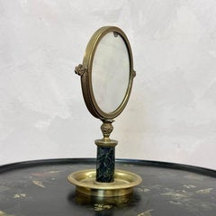 Ornate French Gilded Bronze & Marble Dressing Mirror C1880