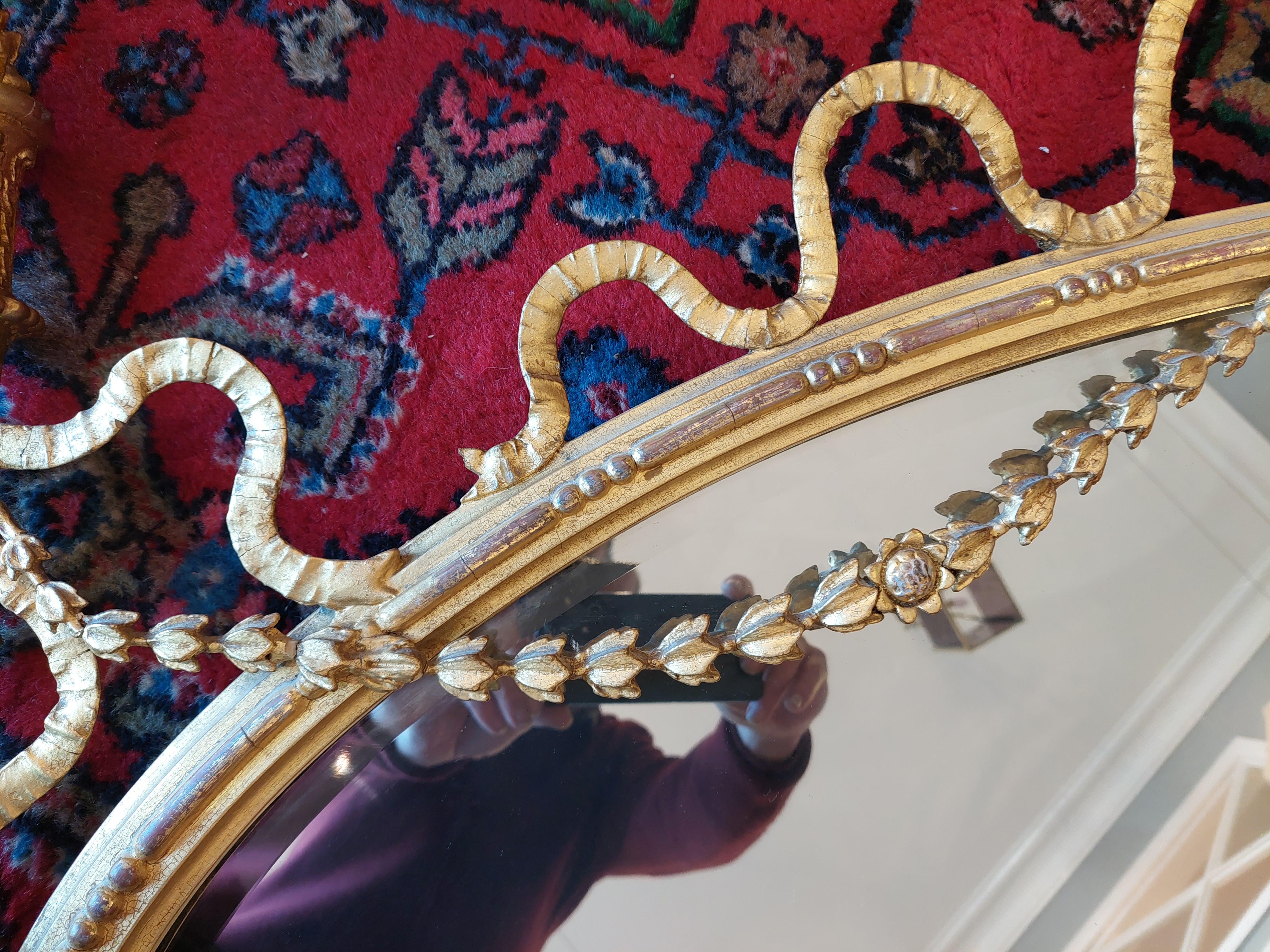 Miroir à trumeau orné et doré du 19e siècle Bon état - En vente à Altrincham, GB
