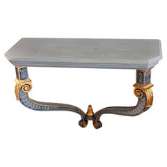 Vintage Ornate Gilt & Carved Italian Wall Console