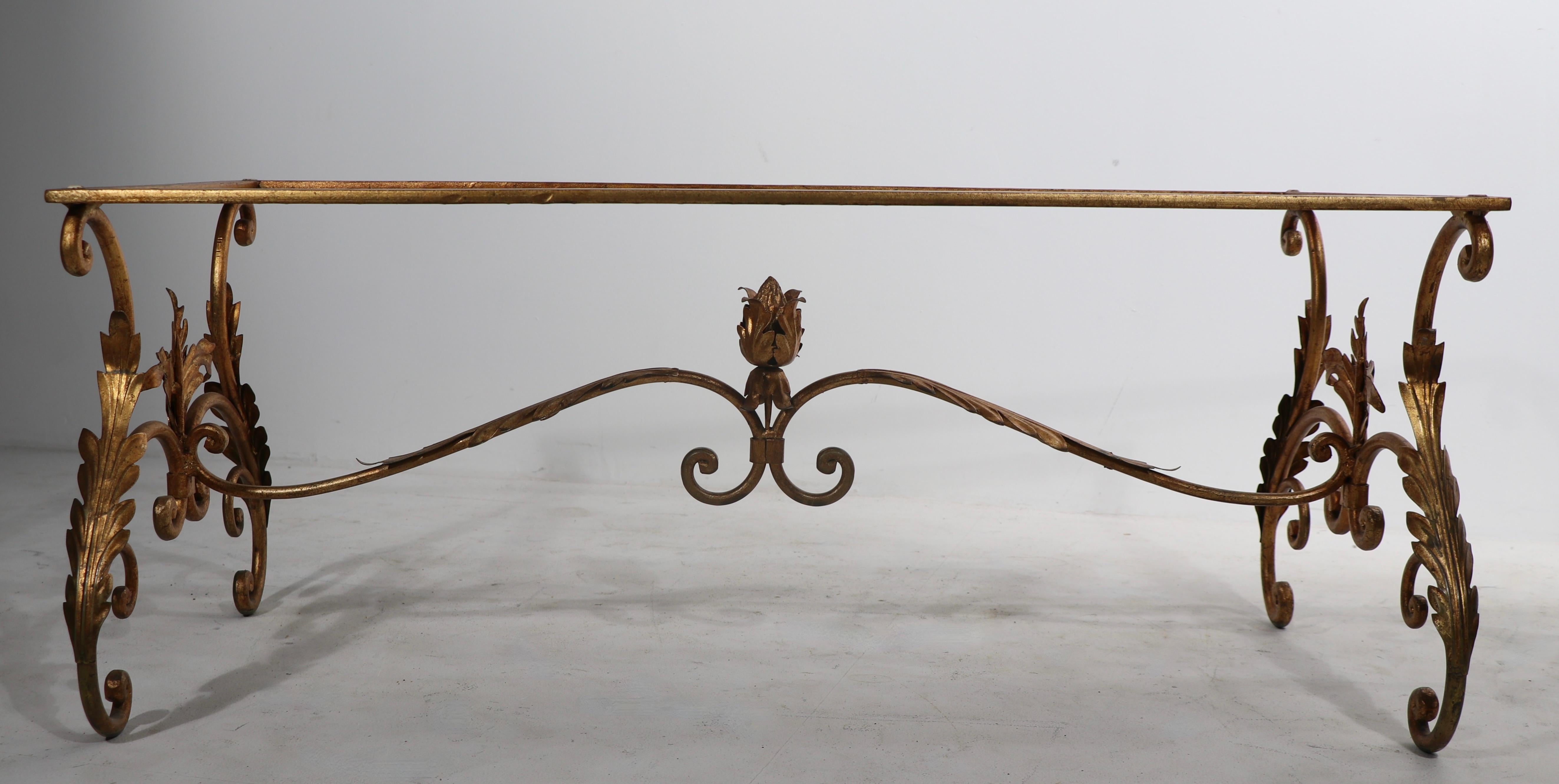 Neoclassical Revival Ornate Gilt Coffee Table Base For Sale