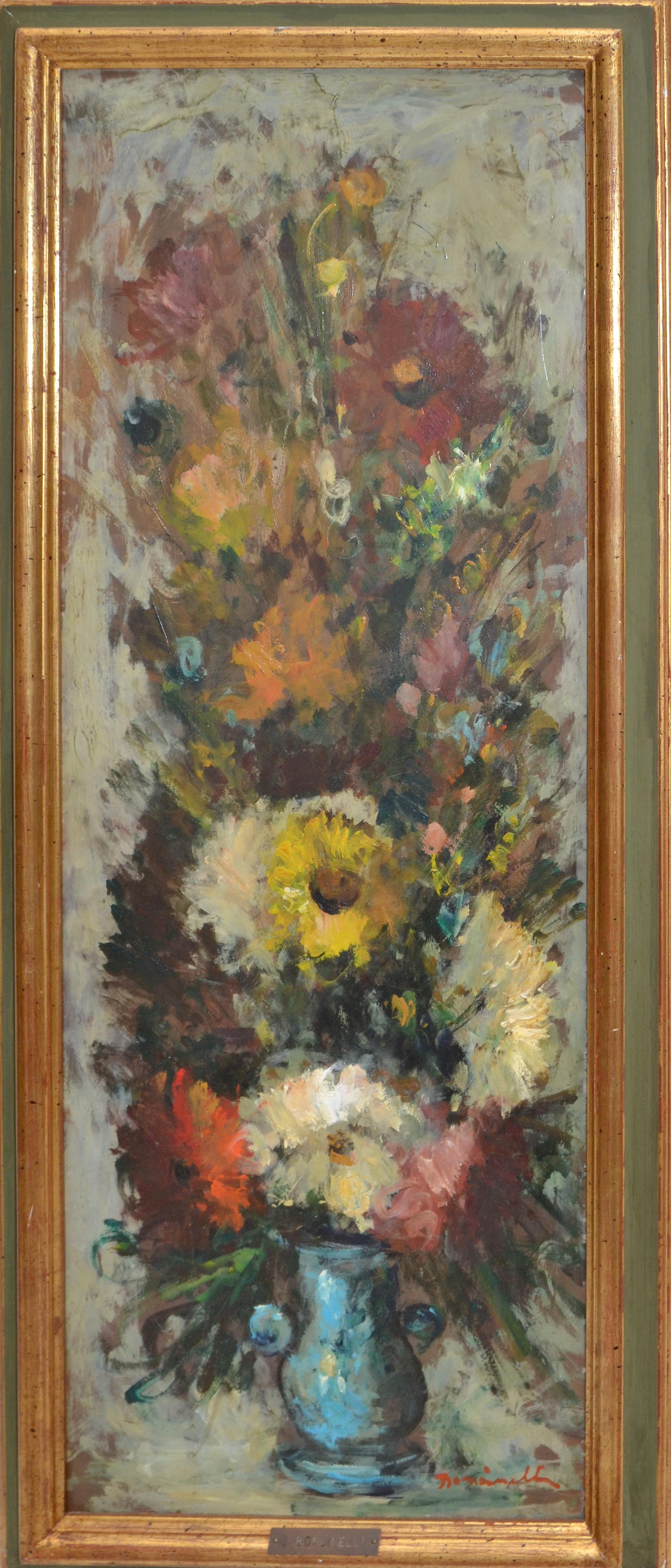 Ornate Gilt Framed Oil Painting Floral Bouquet Still Life Signed G. Boncinelli  For Sale 7