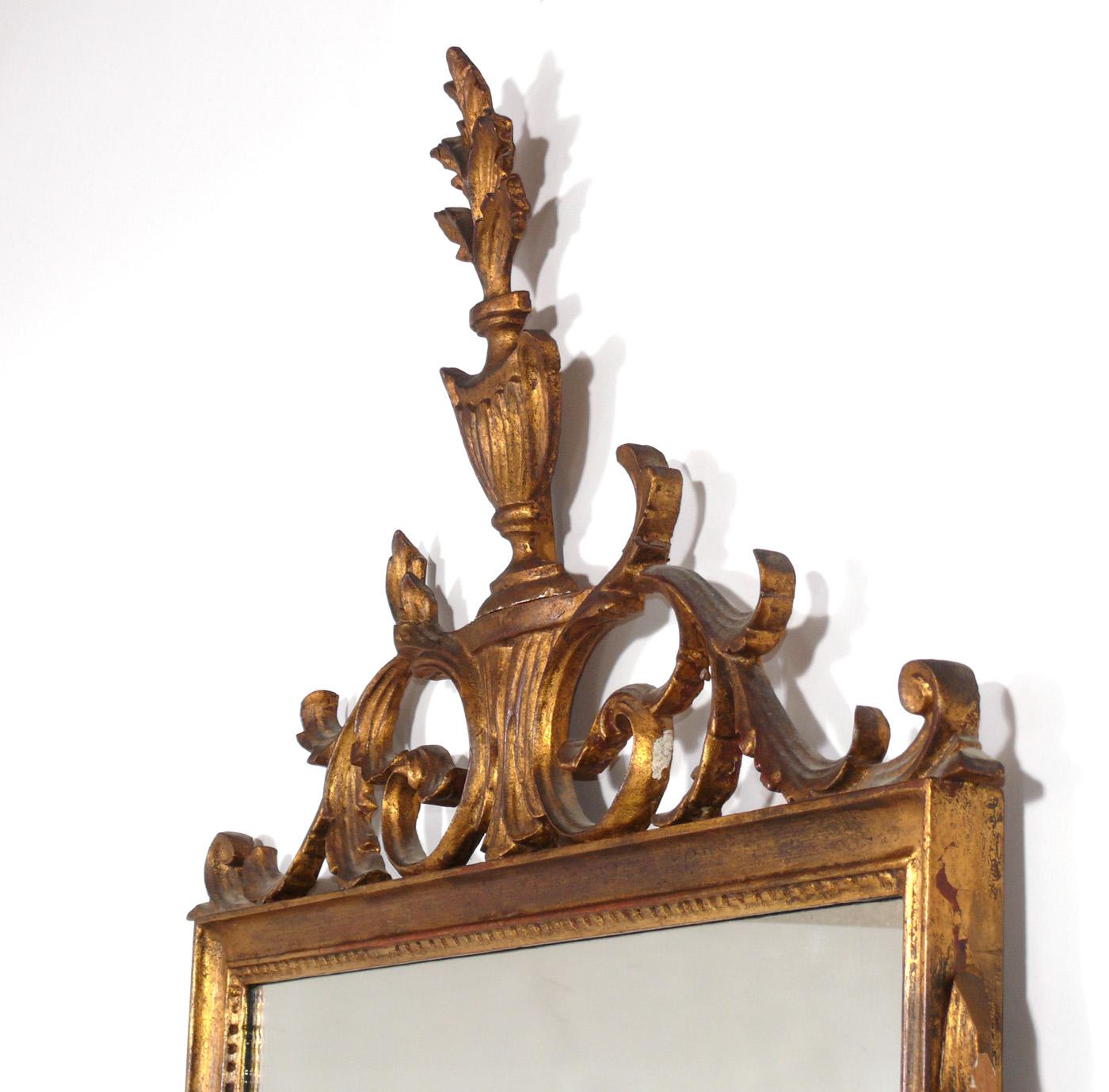 Hollywood Regency Ornate Gilt Mirror For Sale