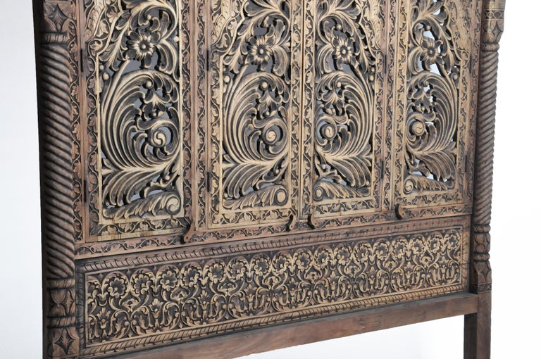 Ornate Hand Carved Headboard at 1stDibs