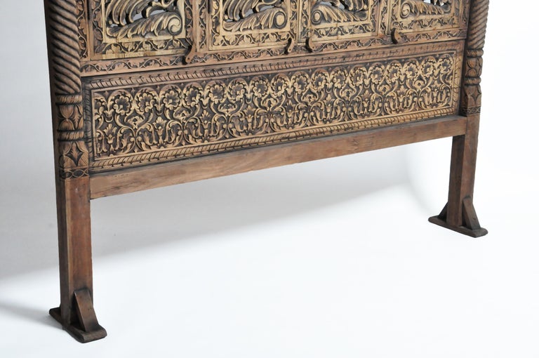 Ornate Hand Carved Headboard at 1stDibs