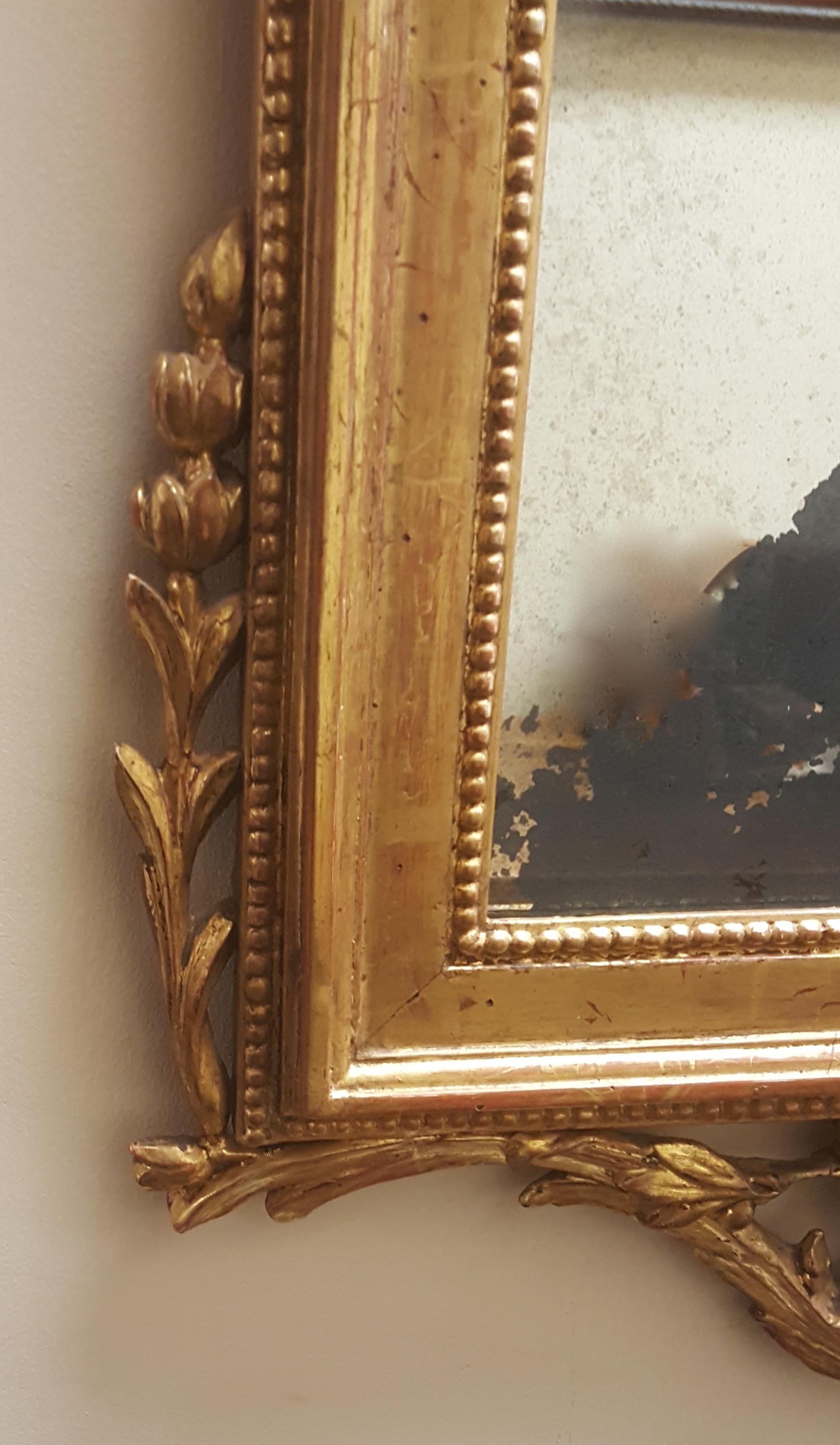 European Ornate Hand Carved Mirror For Sale