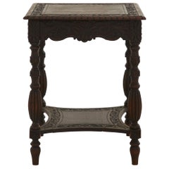 Antique Ornate Hand Carved Side Table