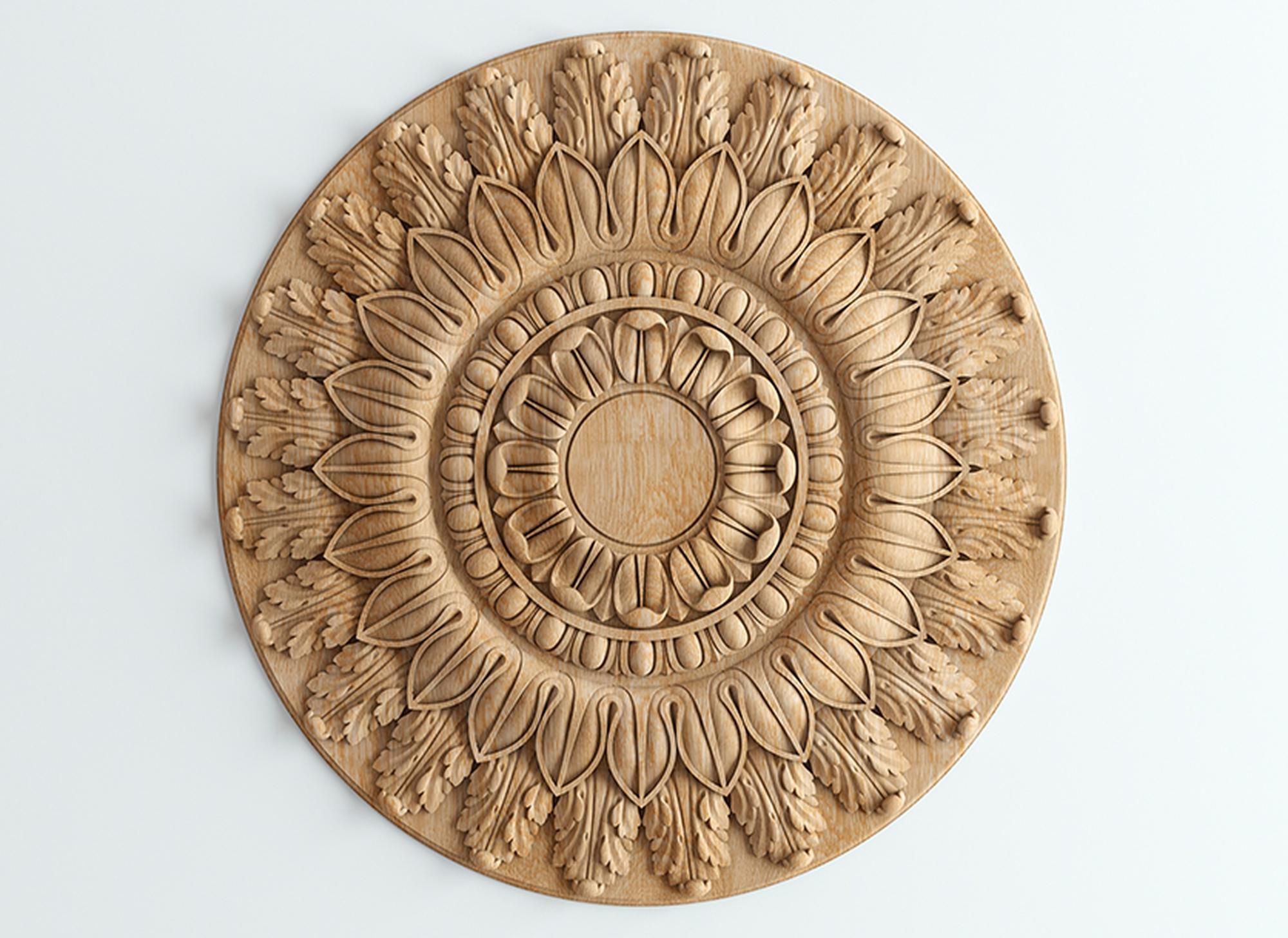 Set of 4 high-quality hand carved wood rosettes from oak or beech of your choice.

>> SKU: R-022

>> Dimensions (A x B x C):

1) 13.78