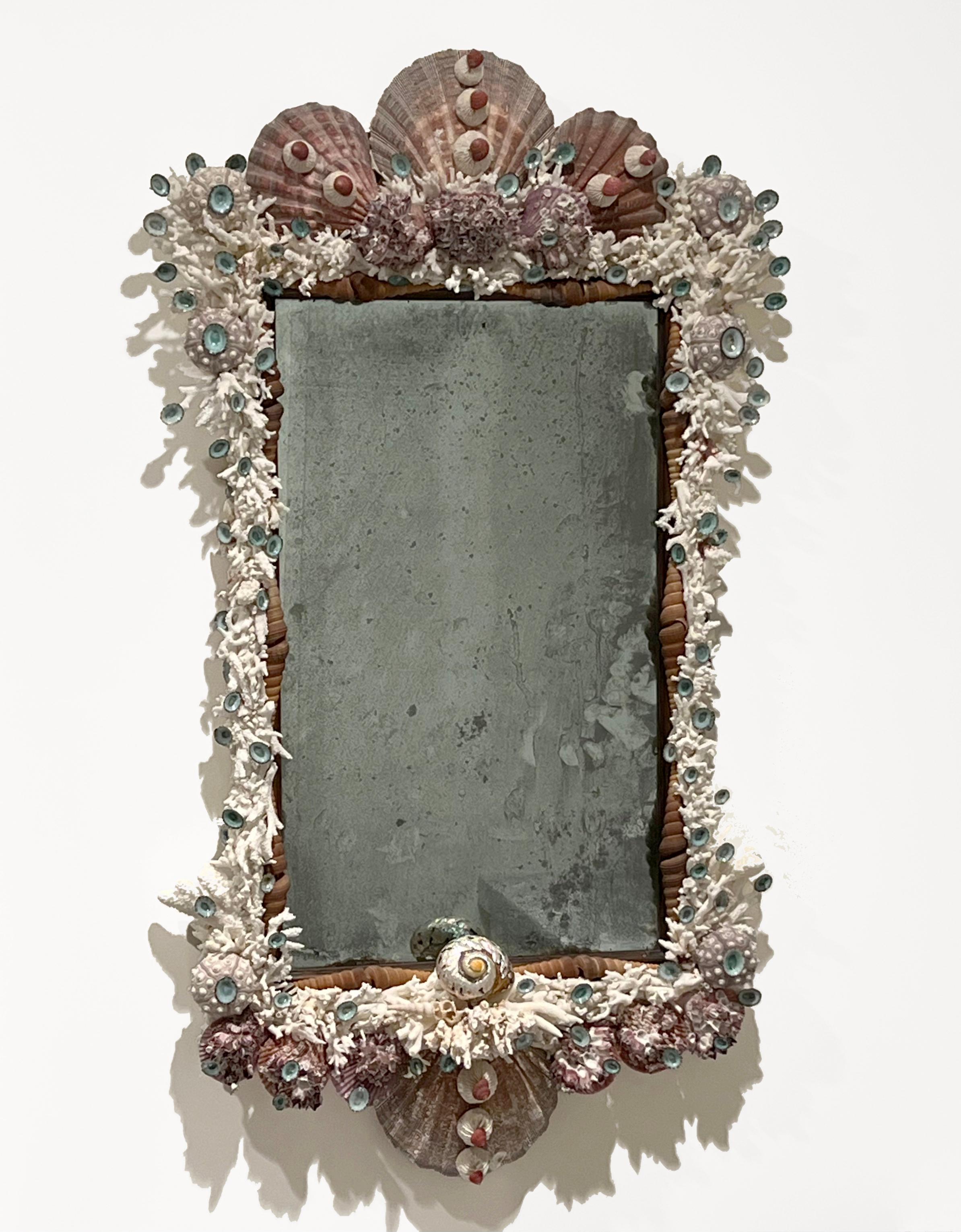 miroir forme coquillage