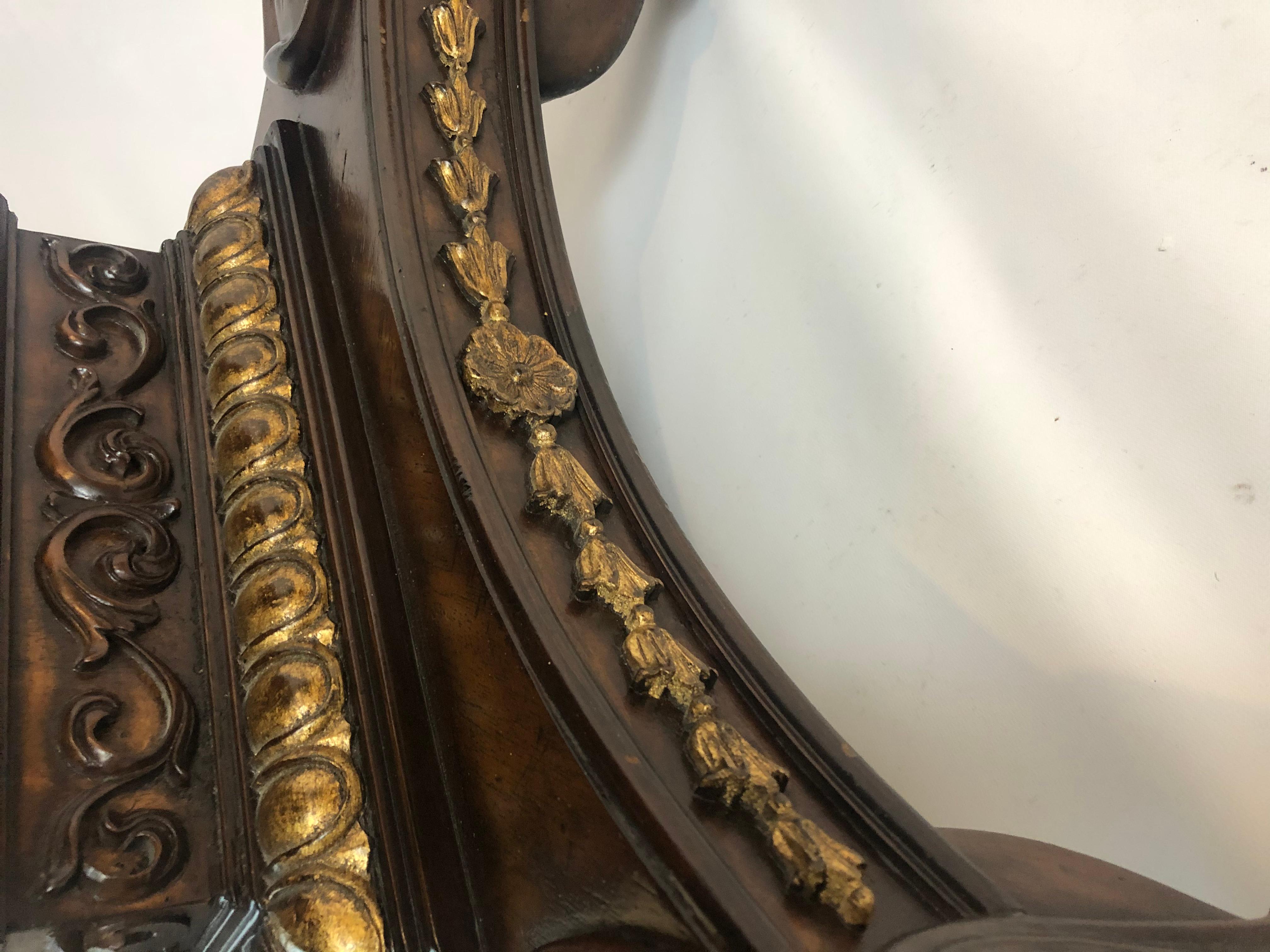 Ornate Inlaid Round Center Table with Gilt Decoration by Maitland Smith 1