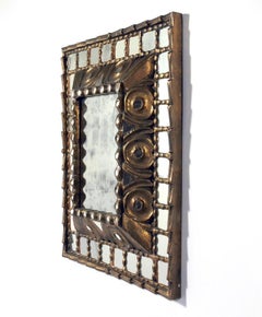 Ornate Italian Gilt Mirror 26.5"H x 23"W