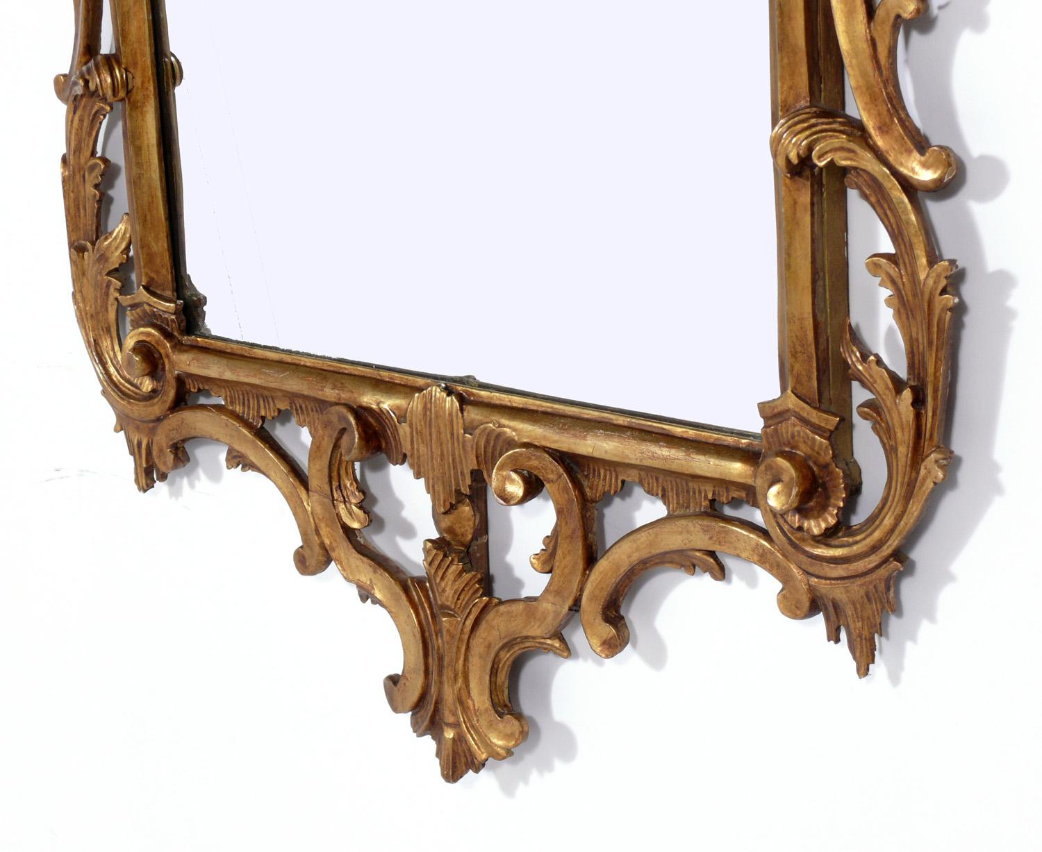 Ornate Italian Gilt Mirror In Distressed Condition In Atlanta, GA