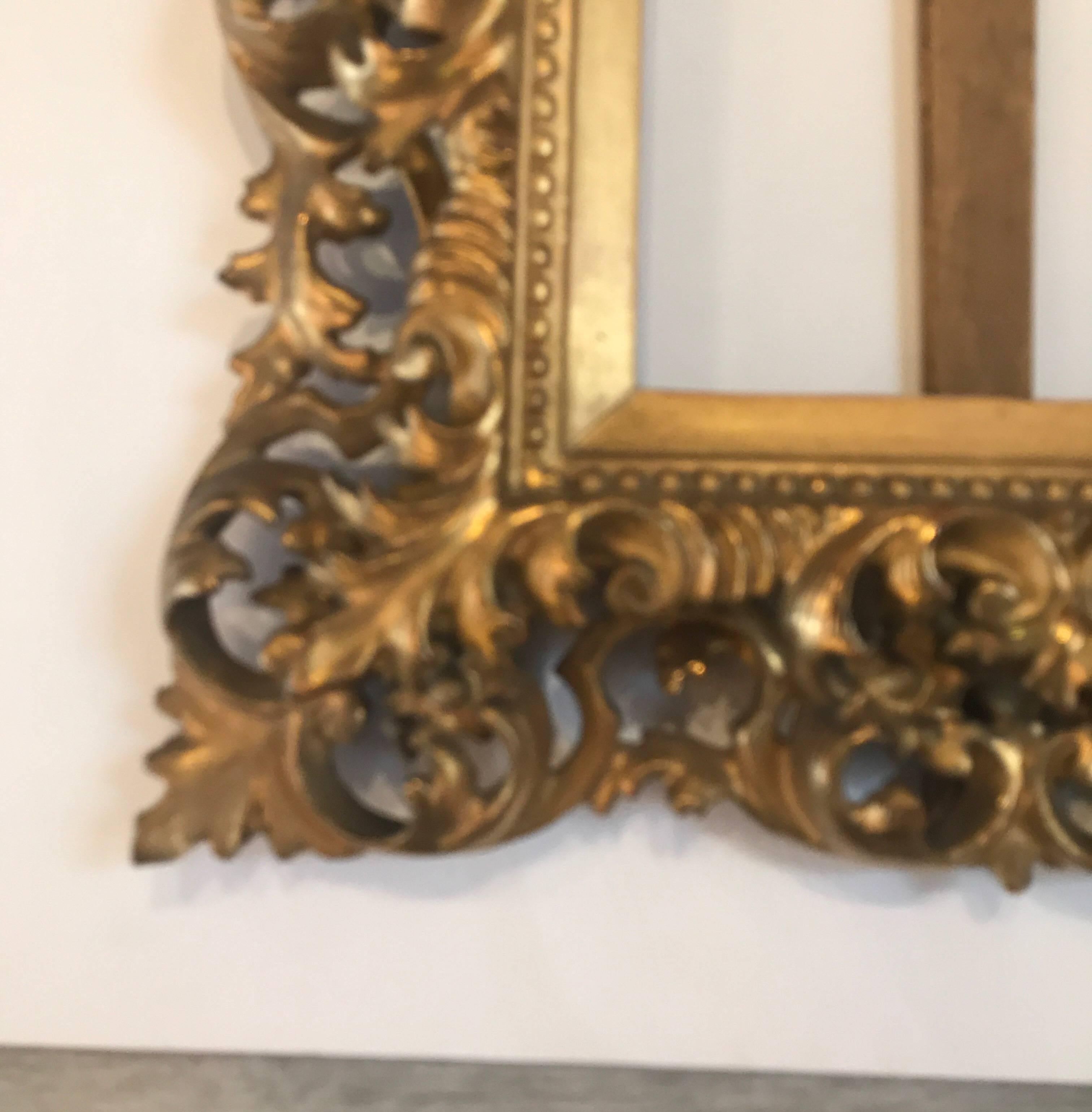 Rococo Ornate Italian Giltwood Frame