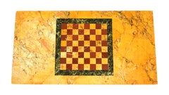 Ornate Italian Pietra Dura Marble Top Game Table