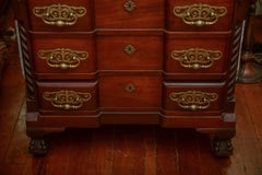 Ornate Late Victorian Block Front Drop Front Secretary Desk
