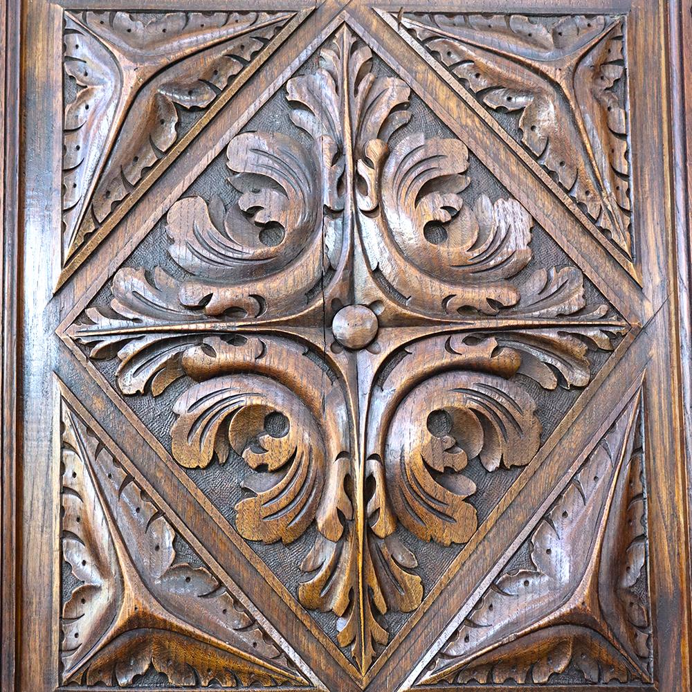 Walnut Ornate Low Country Armoire For Sale
