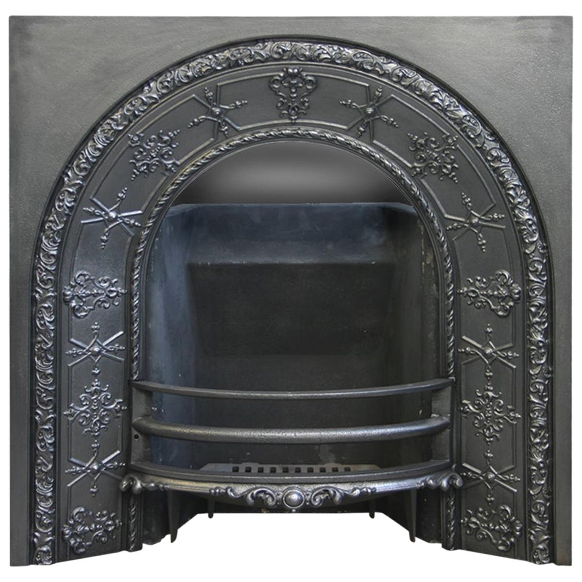 Ornate Mid-Victorian Arched Fireplace Grate