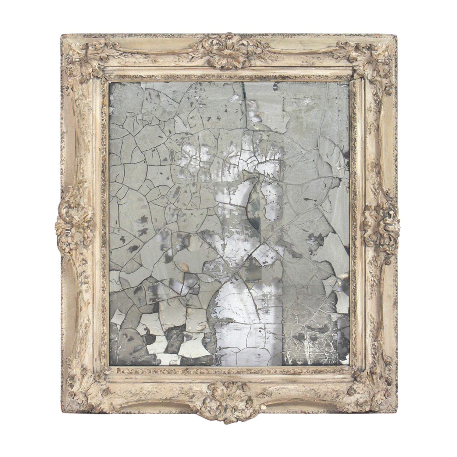 Espejo ornamentado con plateado original ultrabrillante
