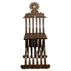 Ornate Moroccan Wooden Folding Chair