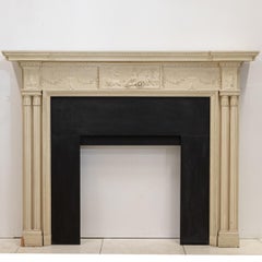 Ornate Neoclassical Style Wooden Surround with Capitals