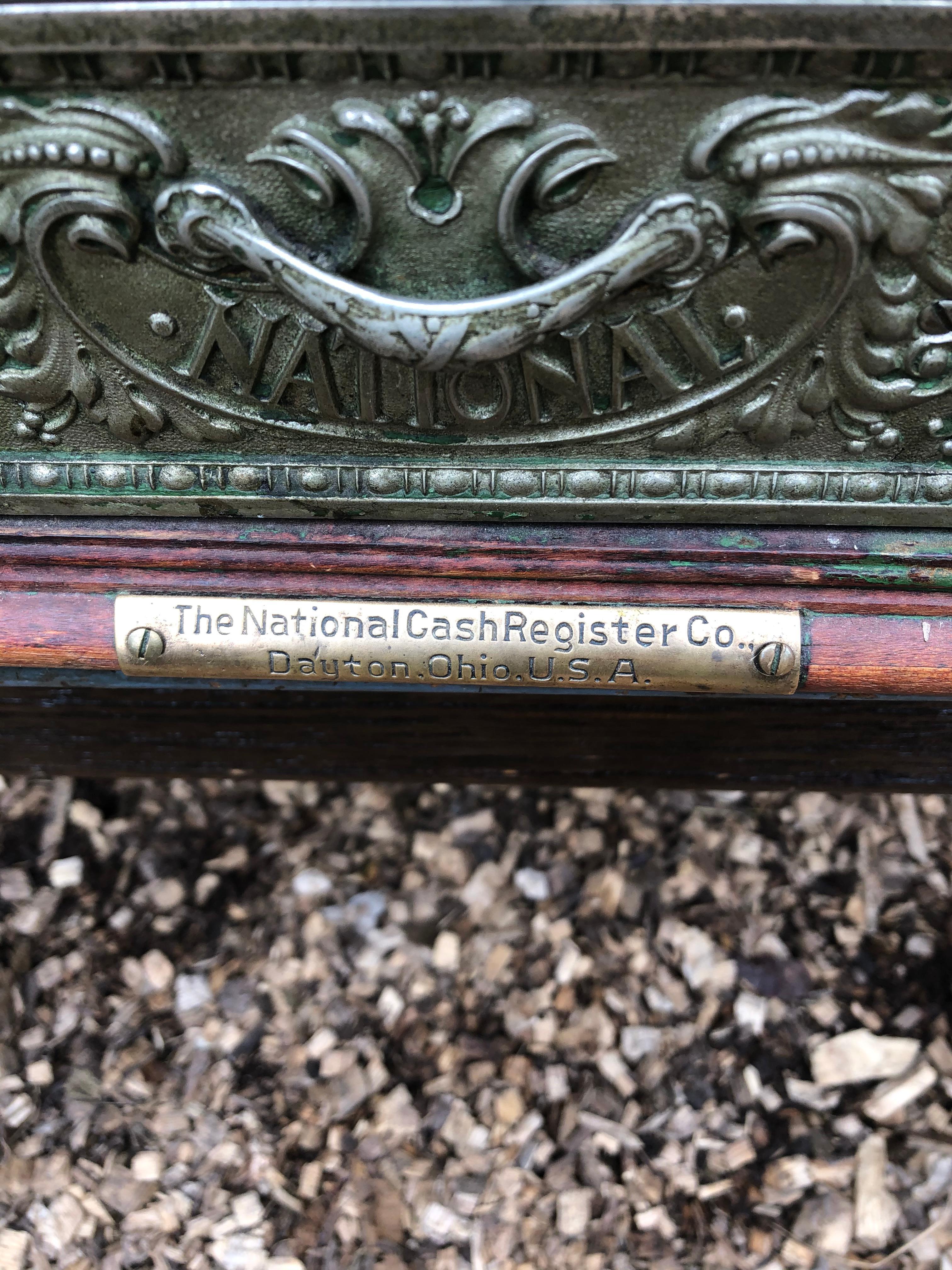 Victorian Ornate Nickel Coated Brass Antique Cash Register