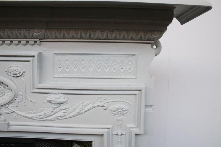 Ornate Reclaimed Late Victorian Cast Iron and Tiled Combination ...