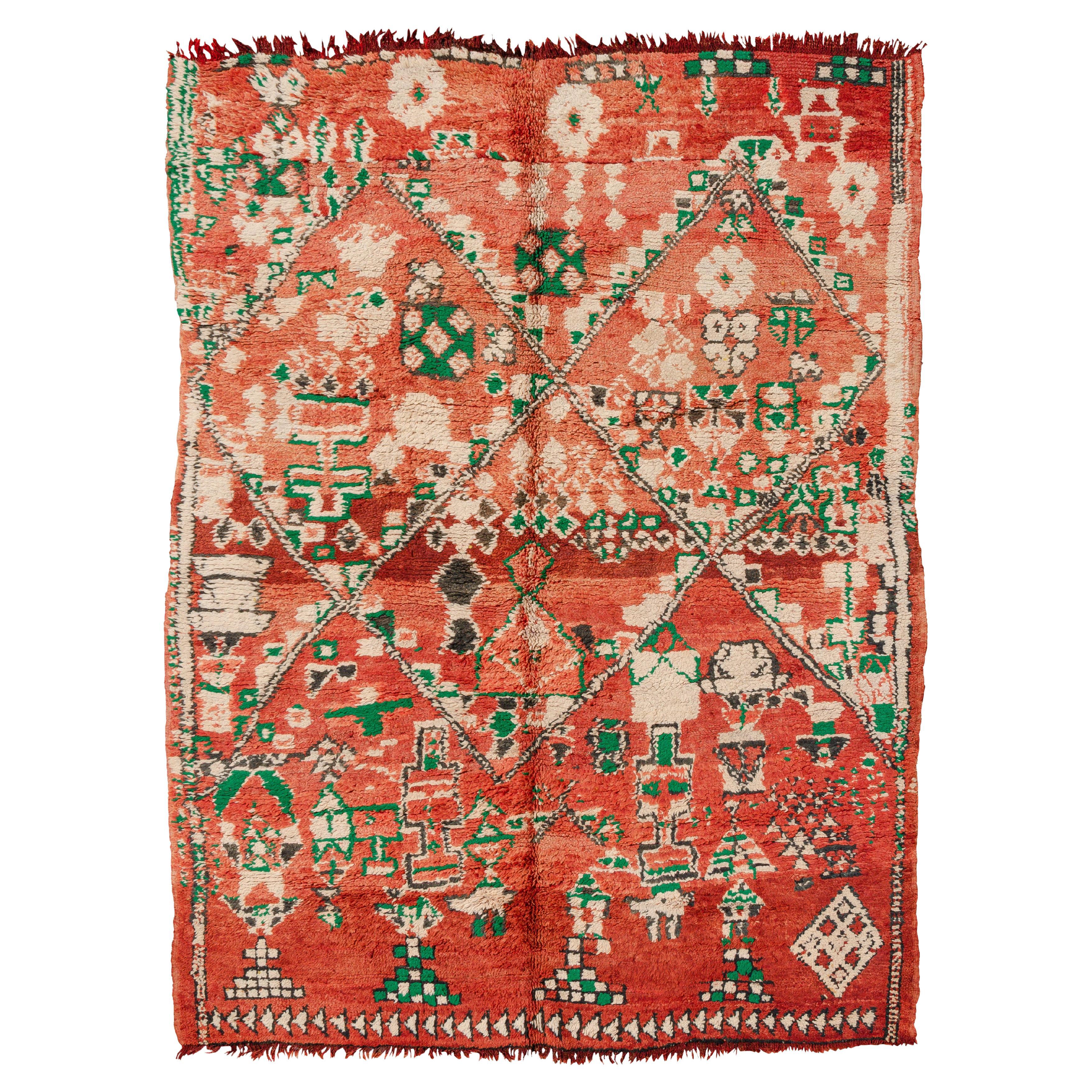  Ornate red vintage Moroccan Aït Sgougou rug curated by Breuckelen Berber