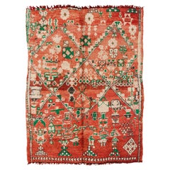  Ornate red vintage Moroccan Aït Sgougou rug curated by Breuckelen Berber
